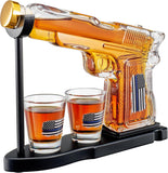 Gifts for Men Dad, Father Whiskey Decanter Set - 8 Oz with Two 2 Oz Glasses