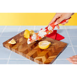 7 inch Santoku Knife with Printed Blade-Red