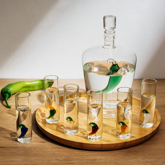 Tequila Decanter Set with Pepper Decanter (Pepper)