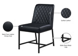 Bryce Contemporary Dining Chair Set - Stylish Quilted Design with Comfortable Cushions and Metal Frame
