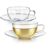 Teabloom Kyoto Glass Tea Cup & Saucer Set of 2