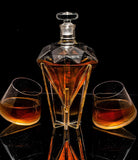 Diamond Whiskey Decanter - 2 Diamond Glasses Decanter Set