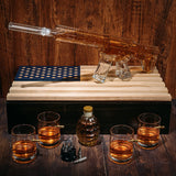 AR15 Whiskey Gun Decanter Flag Set - 1000ml Rifle & Pistol Set
