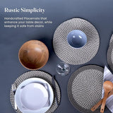 Melange Gray & White Braided Cotton Placemat set of 6