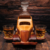 Old Fashioned Car Whiskey Decanter Set, Very Large 15" x 13" x 7" 750ml