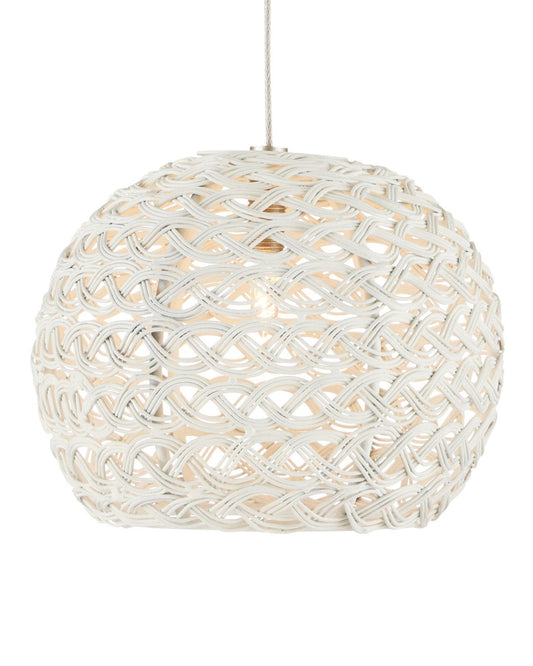 Piero White 3-Light Round Multi-Drop Pendant