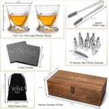 Luxurious Bar Gift Set - 2 Whiskey Glasses + 10 Bullets
