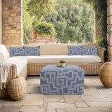 Indoor/Outdoor Universal Square Ottoman Syros Denim