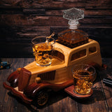 Old Fashioned Car Whiskey Decanter Set, Very Large 15" x 13" x 7" 750ml