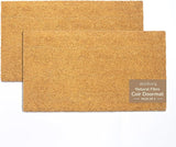 2-Pack Natural Coir Doormats, Non-Slip, 30"x17", Beige