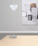 Anya 61-inch Hanging Crystal Metal Floor Lamp Chrome