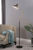 Lucien 69-inch Dome Shade Metal Task Floor Lamp Black