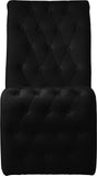Curve Velvet Dining Chair Set - Modern Elegance with Gold Iron Legs and Luxurious Button Tufting