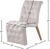 Curve Velvet Dining Chair Set - Modern Elegance with Gold Iron Legs and Luxurious Button Tufting