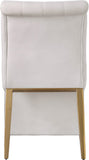 Curve Velvet Dining Chair Set - Modern Elegance with Gold Iron Legs and Luxurious Button Tufting