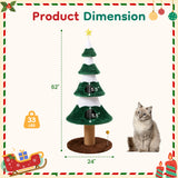 Christmas Tree Cat Tower For Cats, Multi-Level Cat Tree
