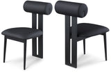 Dario Vegan Leather Dining Chairs - Set of 2, Contemporary Comfort with Stylish Walnut Frame