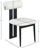 Dario Dining Chair Pair – Contemporary Vegan Leather Design with Comfort & Durability for Modern Homes