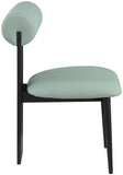 Dario Vegan Leather Dining Chairs - Set of 2, Contemporary Comfort with Stylish Walnut Frame
