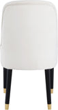 Omni Contemporary Dining Chair Set - Elegant Velvet Upholstery with Gold-Tipped Legs for Comfort