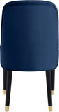 Omni Contemporary Dining Chair Set - Elegant Velvet Upholstery with Gold-Tipped Legs for Comfort