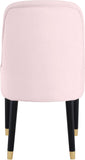 Omni Contemporary Dining Chair Set - Elegant Velvet Upholstery with Gold-Tipped Legs for Comfort