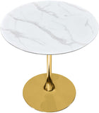 Tulip Contemporary Counter Height Table with Elegant Faux Marble Top for Stylish Small Spaces