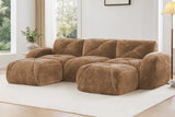 MYLO 110" 3-Seater Sofa with 2 Ottomans