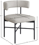 Rivage Dining Chairs - Elegant Linen Upholstered Stools with Matte Black Frame for Modern Homes