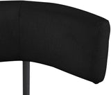 Rivage Dining Chairs - Elegant Linen Upholstered Stools with Matte Black Frame for Modern Homes