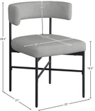 Rivage Dining Chairs - Elegant Linen Upholstered Stools with Matte Black Frame for Modern Homes