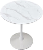 Tulip Contemporary Counter Height Table with Elegant Faux Marble Top for Stylish Small Spaces