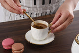 Golden Salerno Porcelain Espresso Cup & Saucer