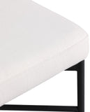 Rivage Stool Set of 2 - Elegant Linen Upholstered Bar Stools with Matte Black Metal Frame Comfort