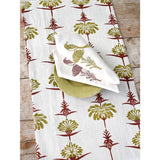 Tropical Garden Table Runner - Crimson and Chartreuse