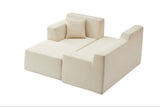 Livo 96" Corduroy Chaise Sofa