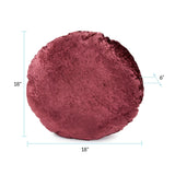 18 Round Pillow Amaron Raisin Crushed Velvet