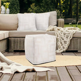 Tall Square Indoor/Outdoor Pouf Syros Natural
