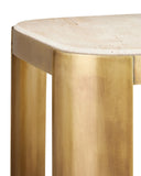 Sev Travertine Accent Table