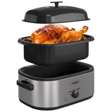 20 Qt Electric Roaster Oven with Removable Pan and Rack