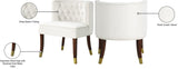 Perry Contemporary Dining Chair Set of 2 - Plush Comfort with Elegant Button Tufting & Gold Accents