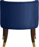 Perry Contemporary Dining Chair Set of 2 - Plush Comfort with Elegant Button Tufting & Gold Accents