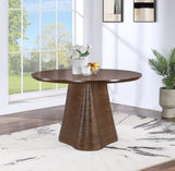 Bernada Dining Table - Elegant Mid-Century Design with Fluted Base for Stylish Gatherings