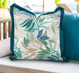 24 x 24 Outdoor Pillow Fern Indigo - Poly Insert