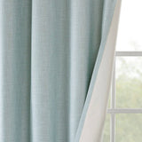 Wholesale Heathered Blackout Window Panel, Aqua Blue