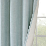 Heathered Patio Window Curtain, Aqua Blue