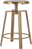 Lang Adjustable Contemporary Counter/Bar Stool in Elegant Gold Finish for Versatile Spaces