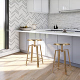 Lang Adjustable Contemporary Counter/Bar Stool in Elegant Gold Finish for Versatile Spaces