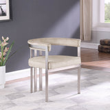 Marcello Dining Chair Set of 2 - Contemporary Velvet Seating with Durable Chrome Frame for Modern Homes