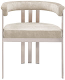 Marcello Dining Chair Set of 2 - Contemporary Velvet Seating with Durable Chrome Frame for Modern Homes